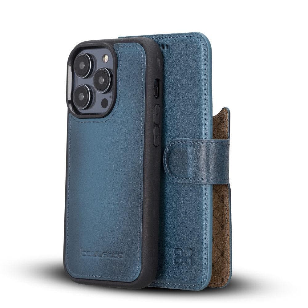 Apple iPhone 14 Series Detachable Leather Wallet Case Colorful - MW iPhone 14 Pro Max / Blue Bouletta LTD