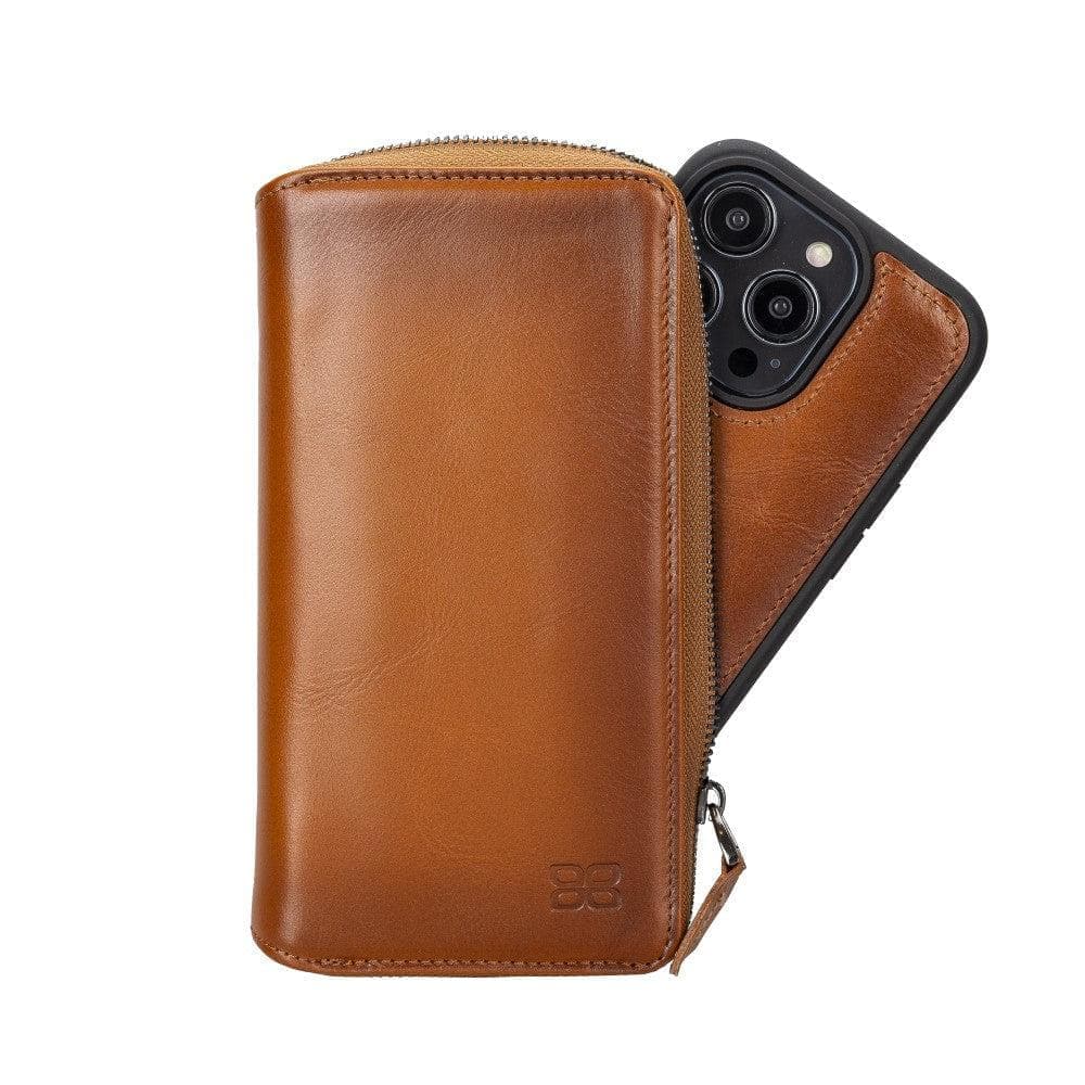 Apple iPhone 15 Series Detachable and Zipper Leather Wallet Case - Pre Order Bouletta LTD