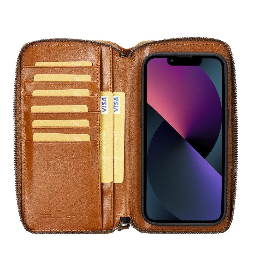 Apple iPhone 15 Series Detachable and Zipper Leather Wallet Case - Pre Order Bouletta LTD