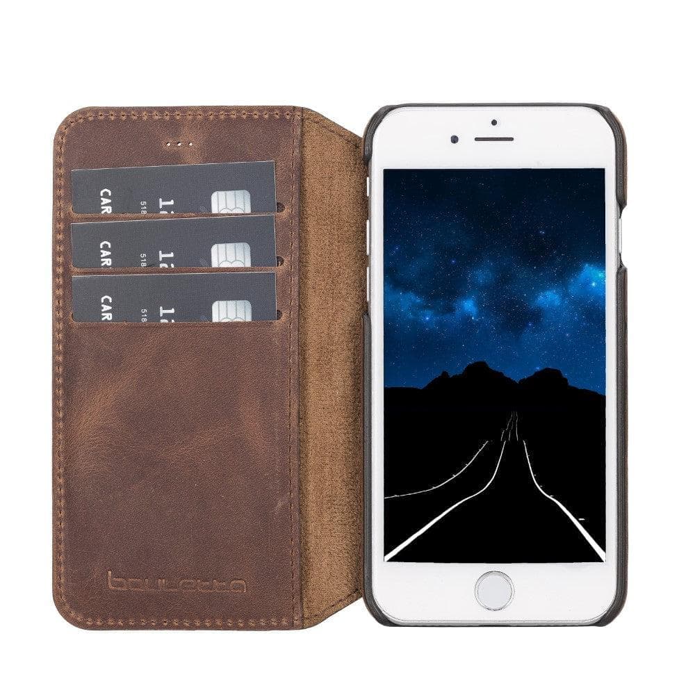 Apple iPhone SE Series Ultimate Book Leather Phone Cases iPhone SE 1st Genaration / Antic Brown Bouletta LTD