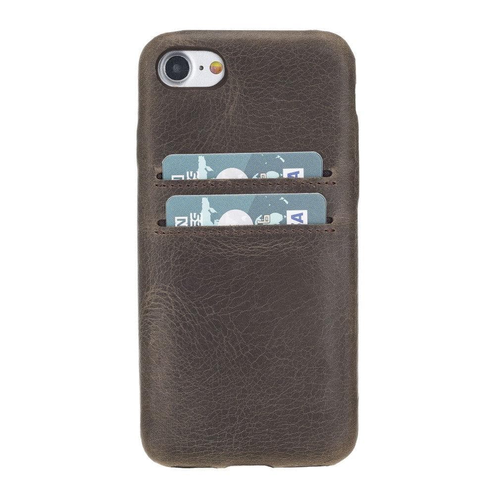 B2B - Apple iPhone SE/8/7 Series Leather Case / UCCC - Ultra Cover with Card Holder Brown Bouletta B2B