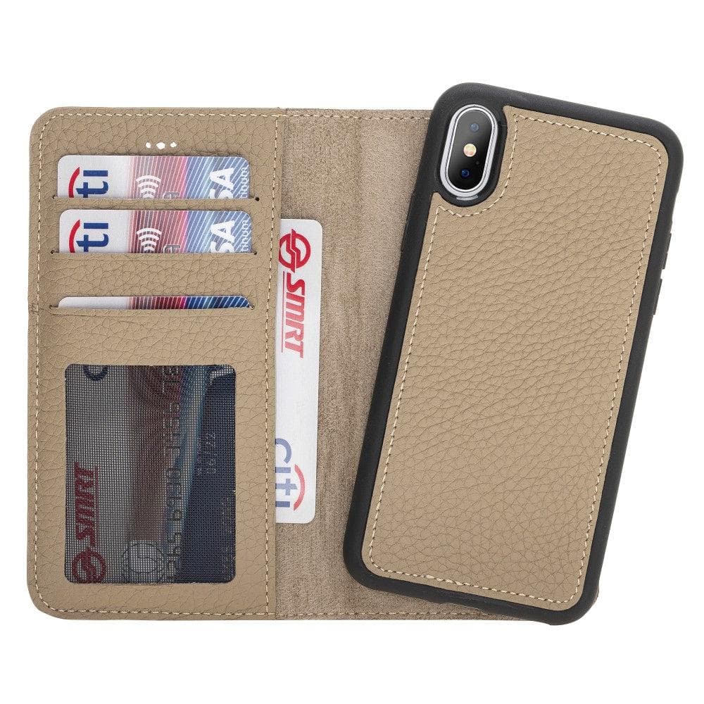 B2B - Apple iPhone X Series Detachable Leather Case / MW iPhone X/XS / Floather Cream Bouletta B2B