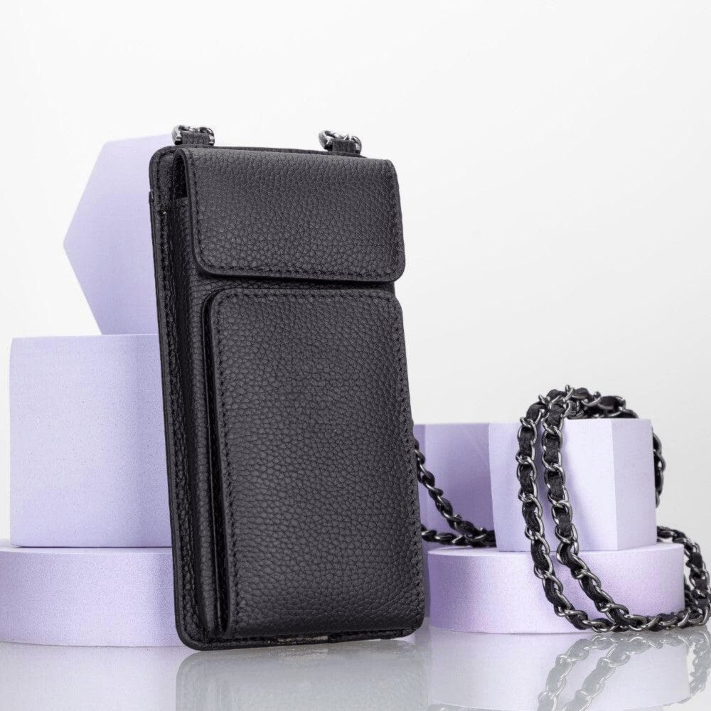 B2B - Avjin Crossbody Leather Bag Compatible with Phones up to 6.9" Bouletta B2B