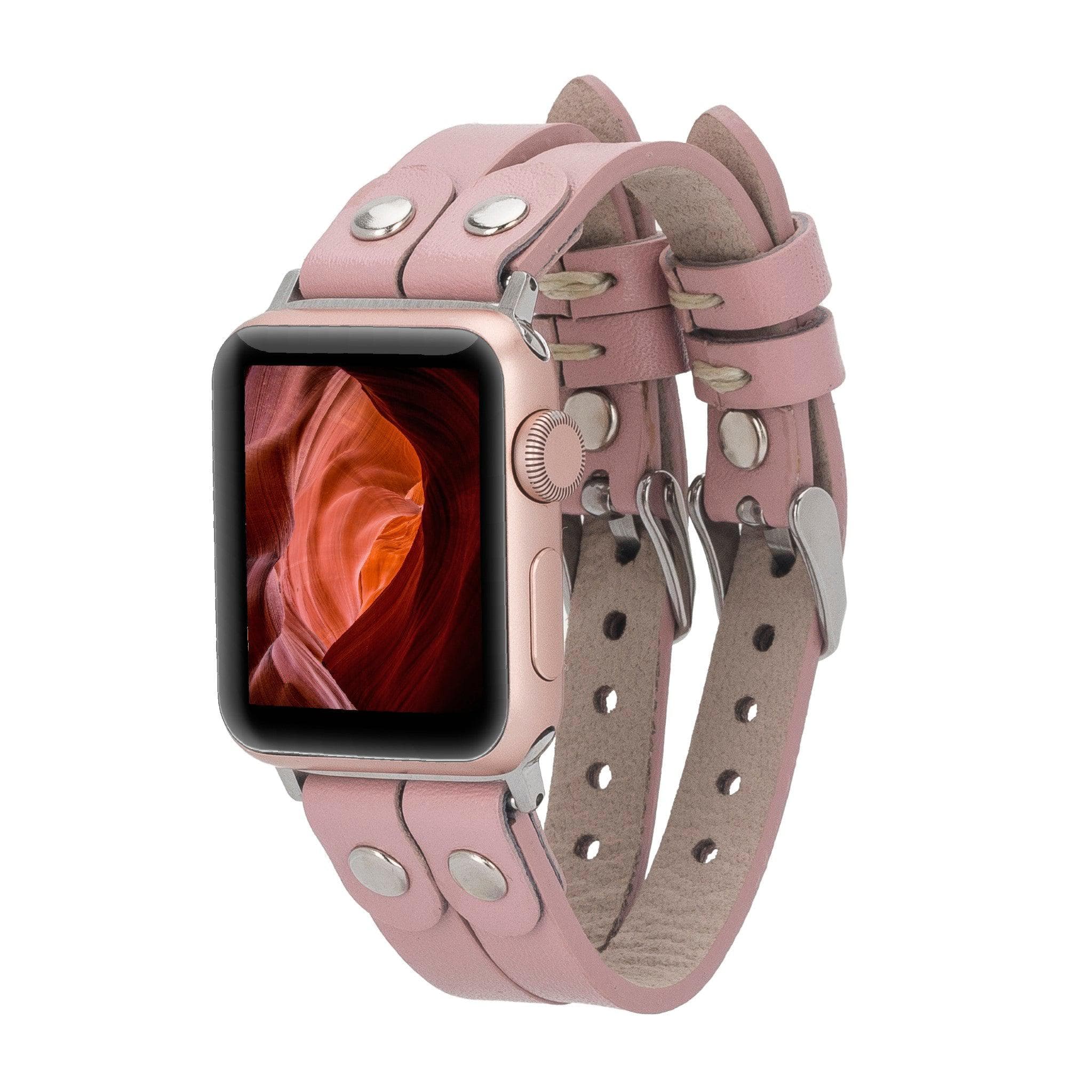 B2B- Durham Ely Apple Watch Leather Straps NU2 / Silver Bouletta B2B