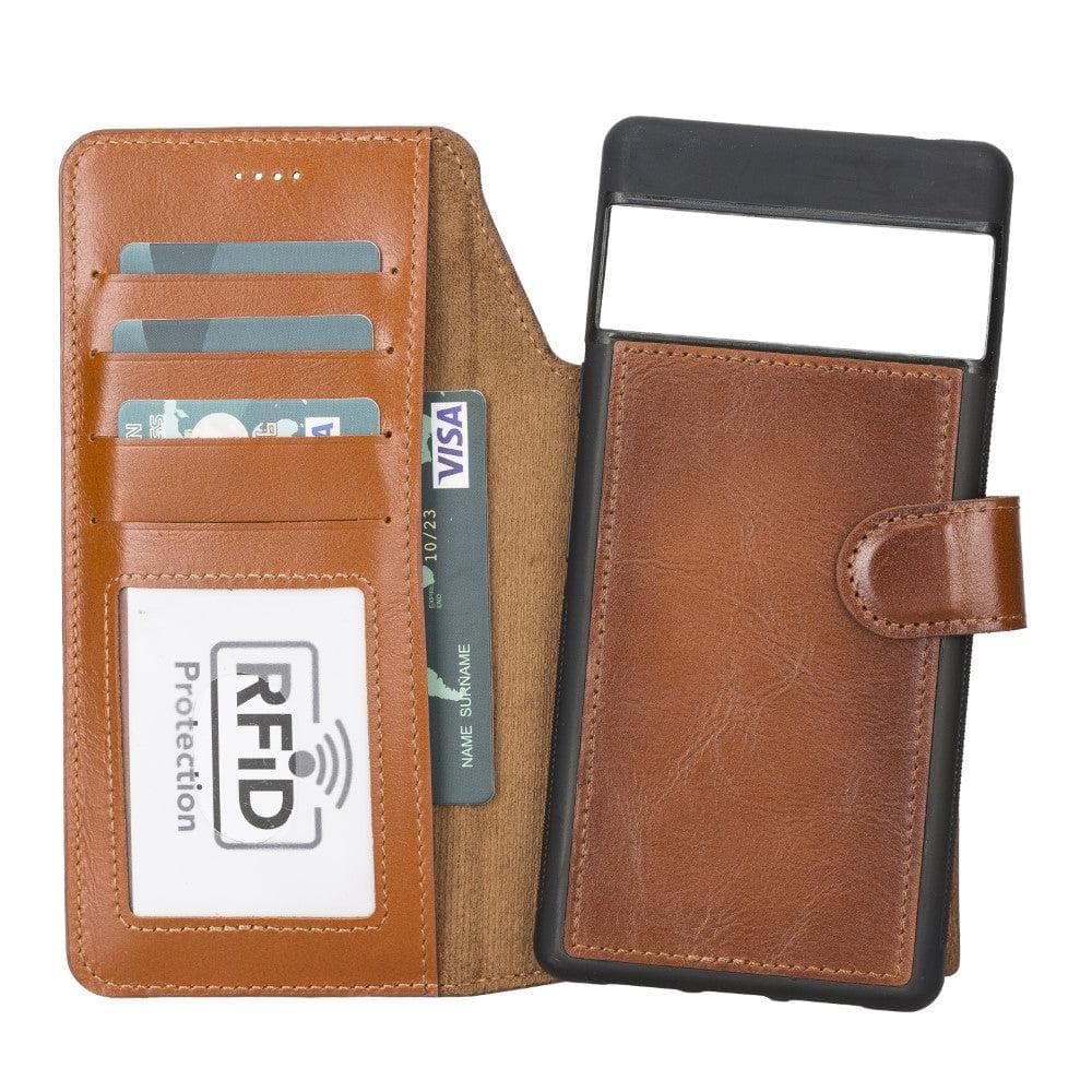 B2B- Google Pixel 6  Series Detachble Magnetic Wallet Leather Case RST2EF / Google Pixel 6 Pro Bouletta B2B