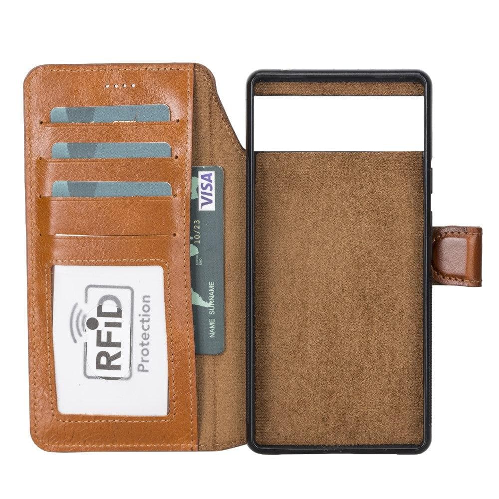 B2B- Google Pixel 6  Series Detachble Magnetic Wallet Leather Case Bouletta B2B