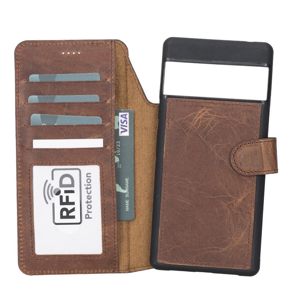 B2B- Google Pixel 6  Series Detachble Magnetic Wallet Leather Case G2 / Google Pixel 6 Pro Bouletta B2B