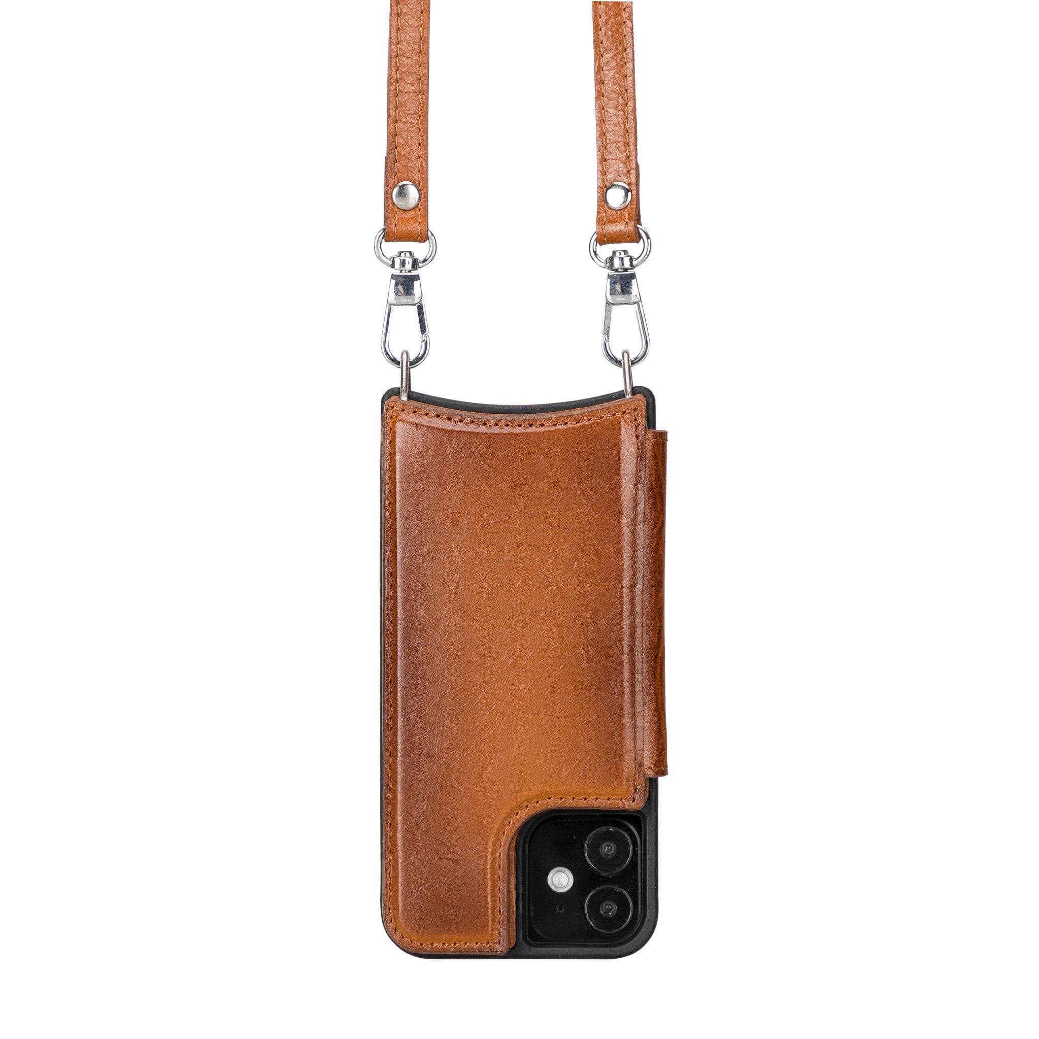 B2B- iPhone 12 Series Leather Saff Umw Plain Strap Bouletta B2B