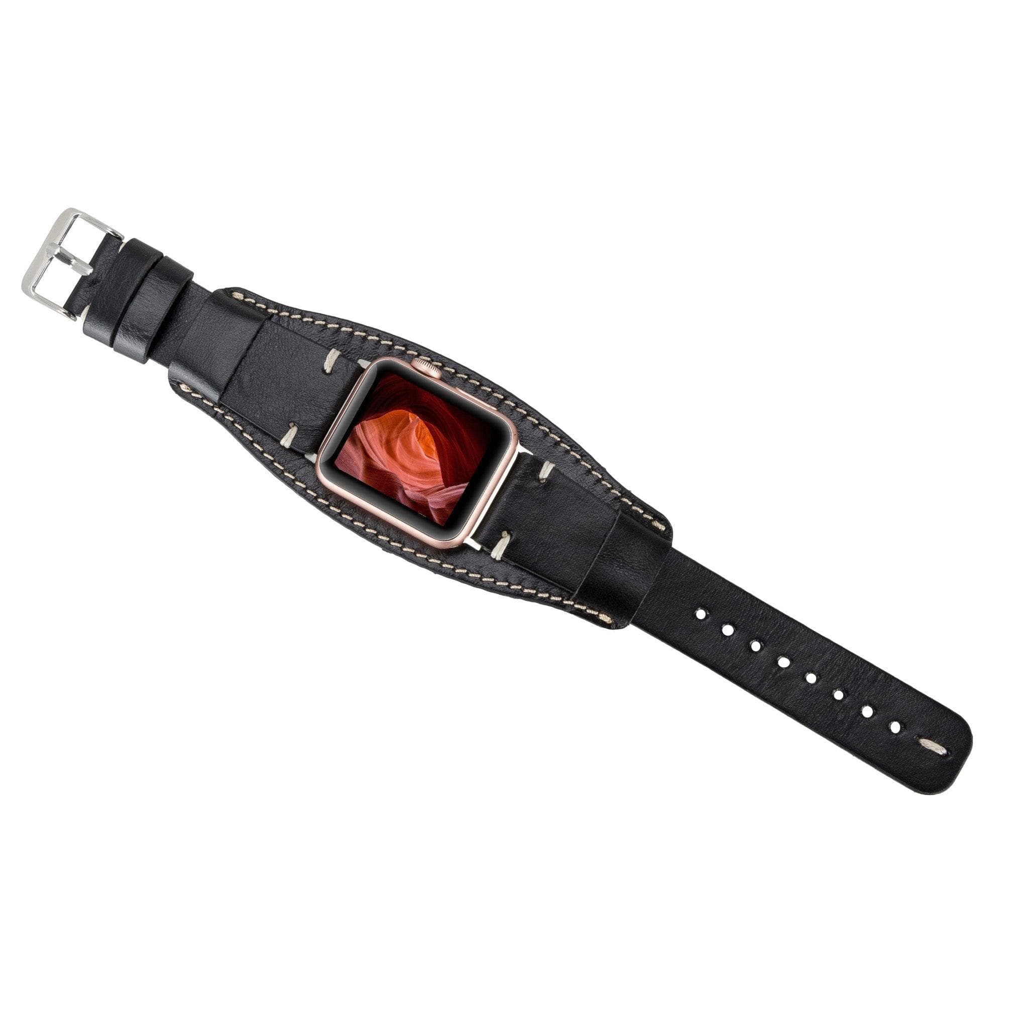 B2B - Leather Apple Watch Bands - Cuff Style Bouletta B2B