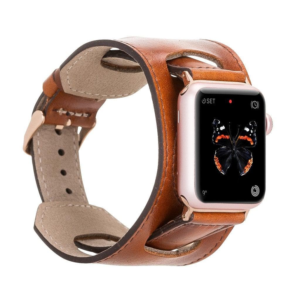 B2B - Leather Apple Watch Bands - Cuff Style RST2EF Bouletta B2B