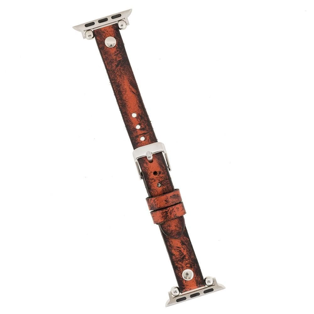 B2B - Leather Apple Watch Bands - Ferro Gold Trok Style Bouletta B2B