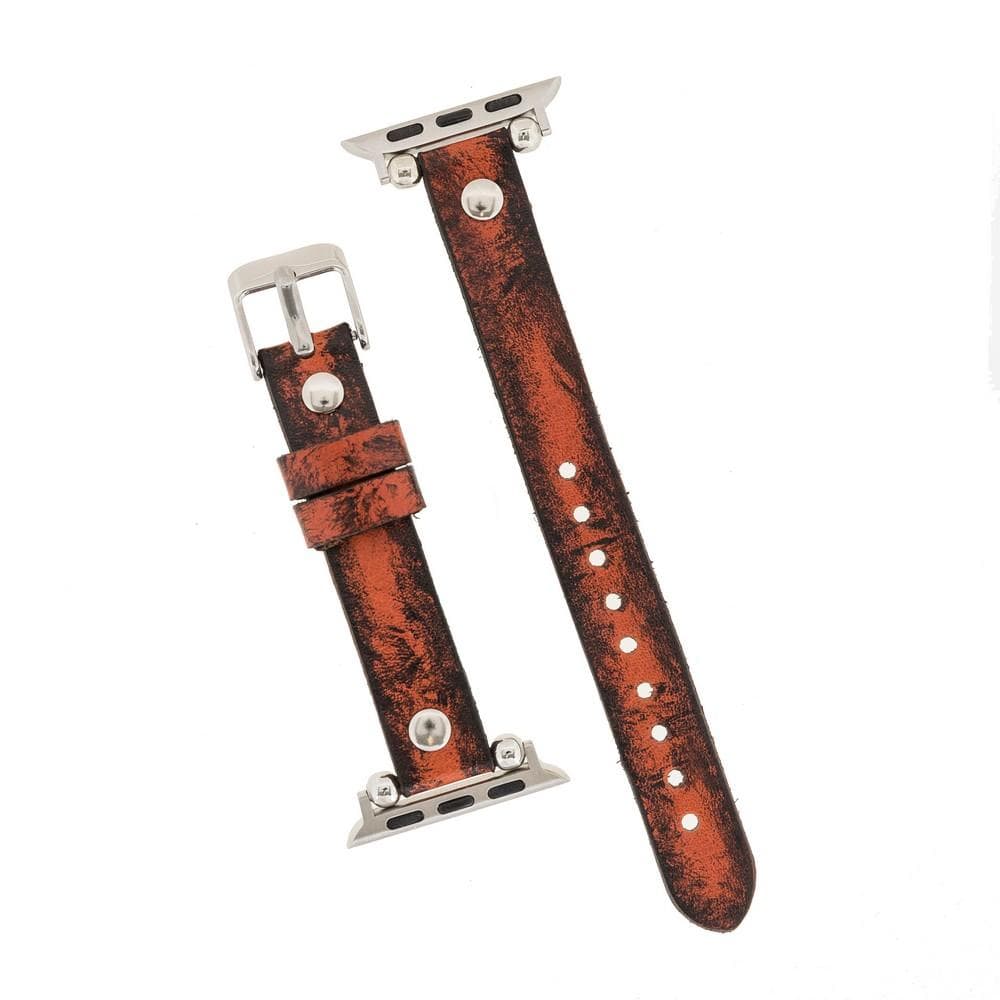 B2B - Leather Apple Watch Bands - Ferro Gold Trok Style Bouletta B2B