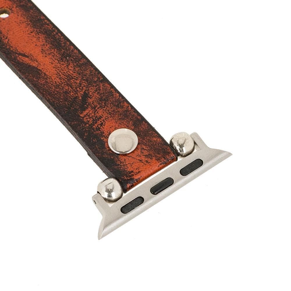B2B - Leather Apple Watch Bands - Ferro Gold Trok Style Bouletta B2B
