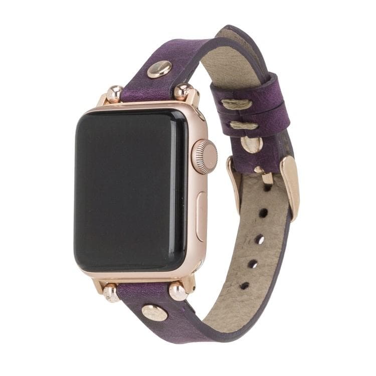 B2B - Leather Apple Watch Bands - Ferro Rose Gold Trok Style Bouletta B2B