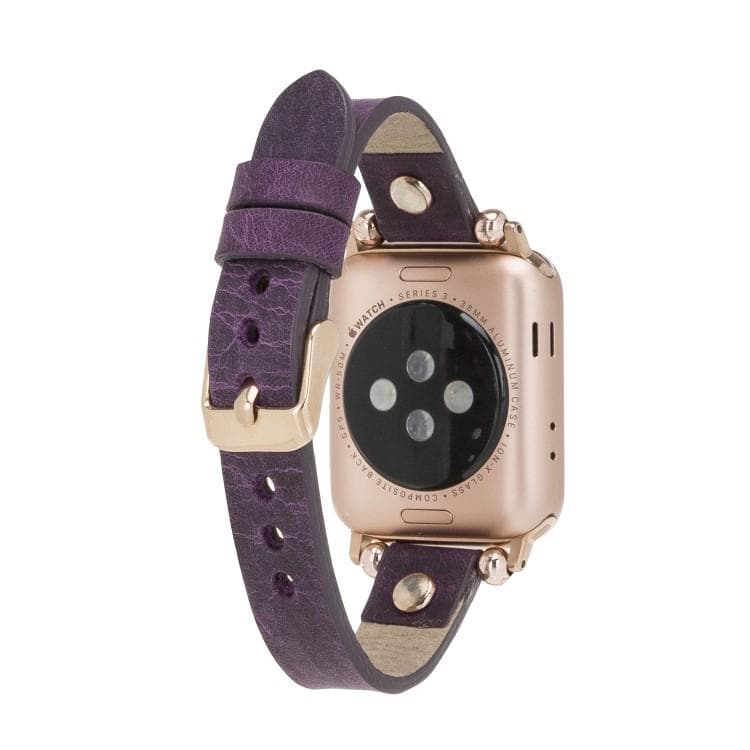 B2B - Leather Apple Watch Bands - Ferro Rose Gold Trok Style Bouletta B2B