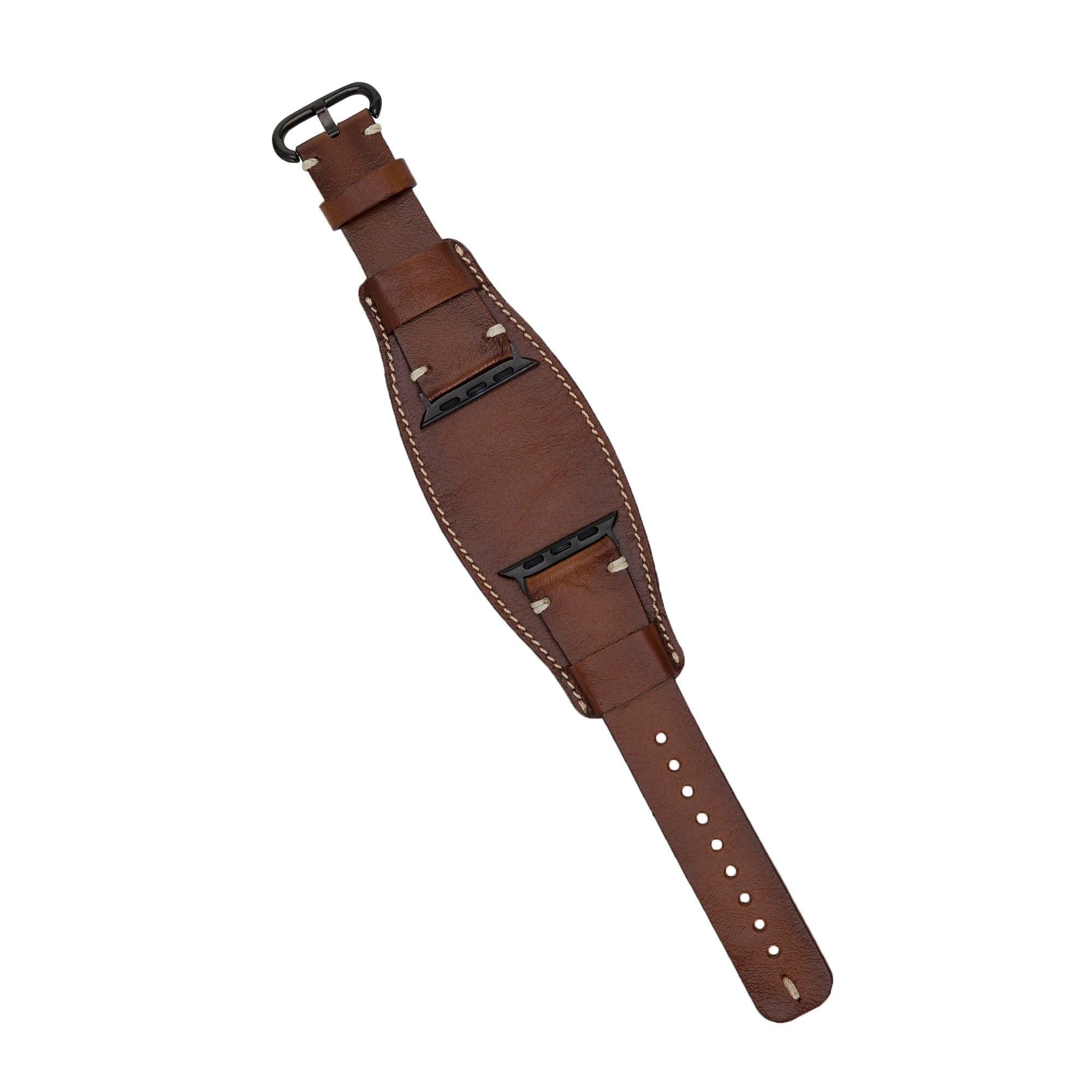 B2B - Leather Apple Watch Bands - Pulsar Cuff Style Bouletta B2B