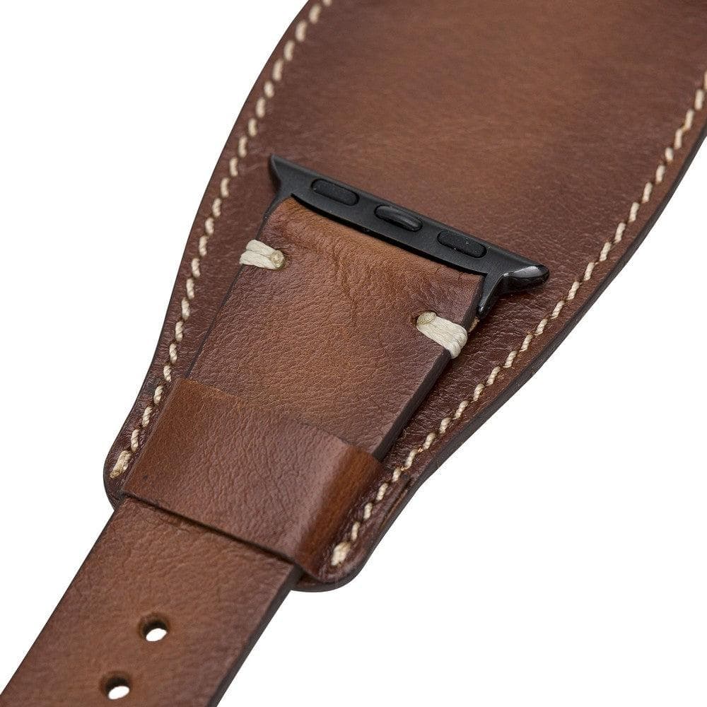 B2B - Leather Apple Watch Bands - Pulsar Cuff Style Bouletta B2B