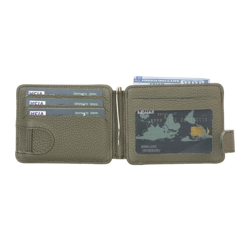 B2B- Leather Man Wallet 3333 Green Bouletta