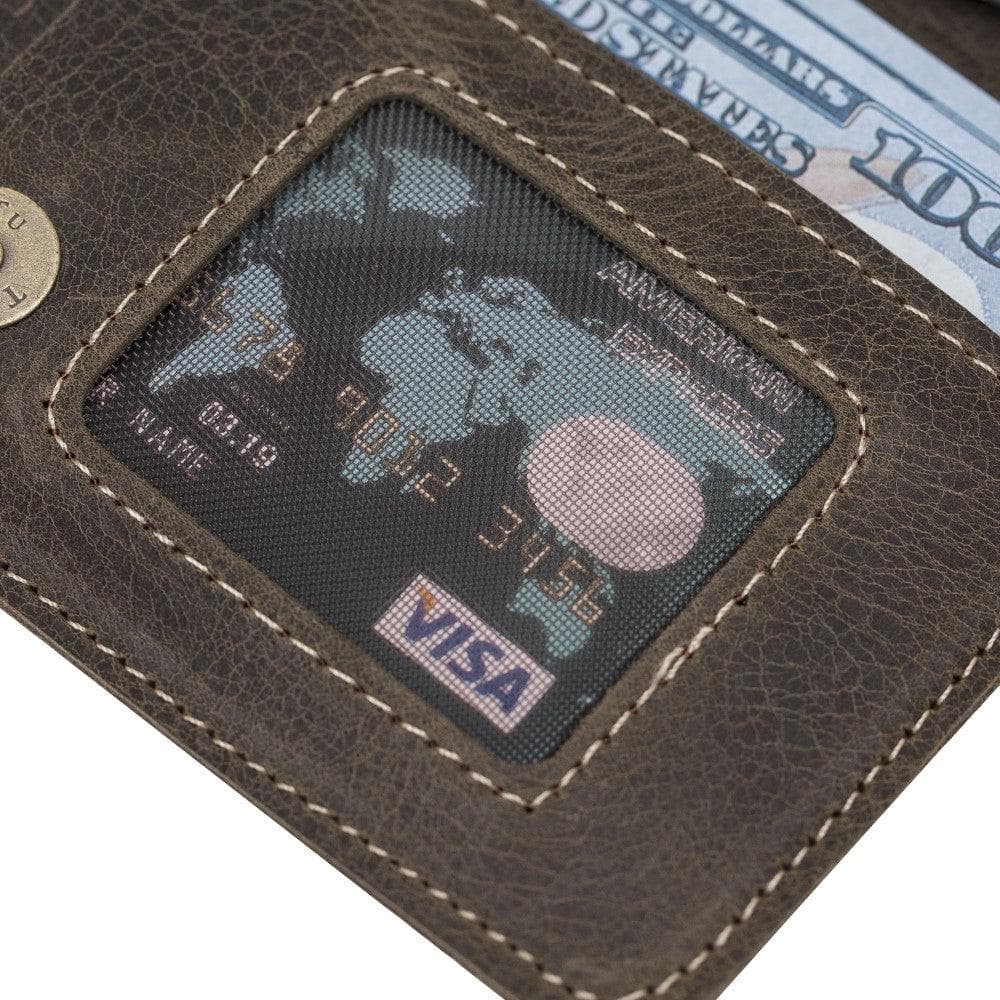 B2B - Leather Woman Wallet Dark Brown Bouletta B2B