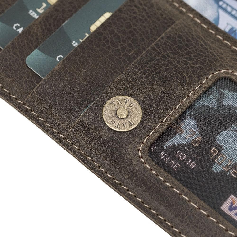 B2B - Leather Woman Wallet Dark Brown Bouletta B2B