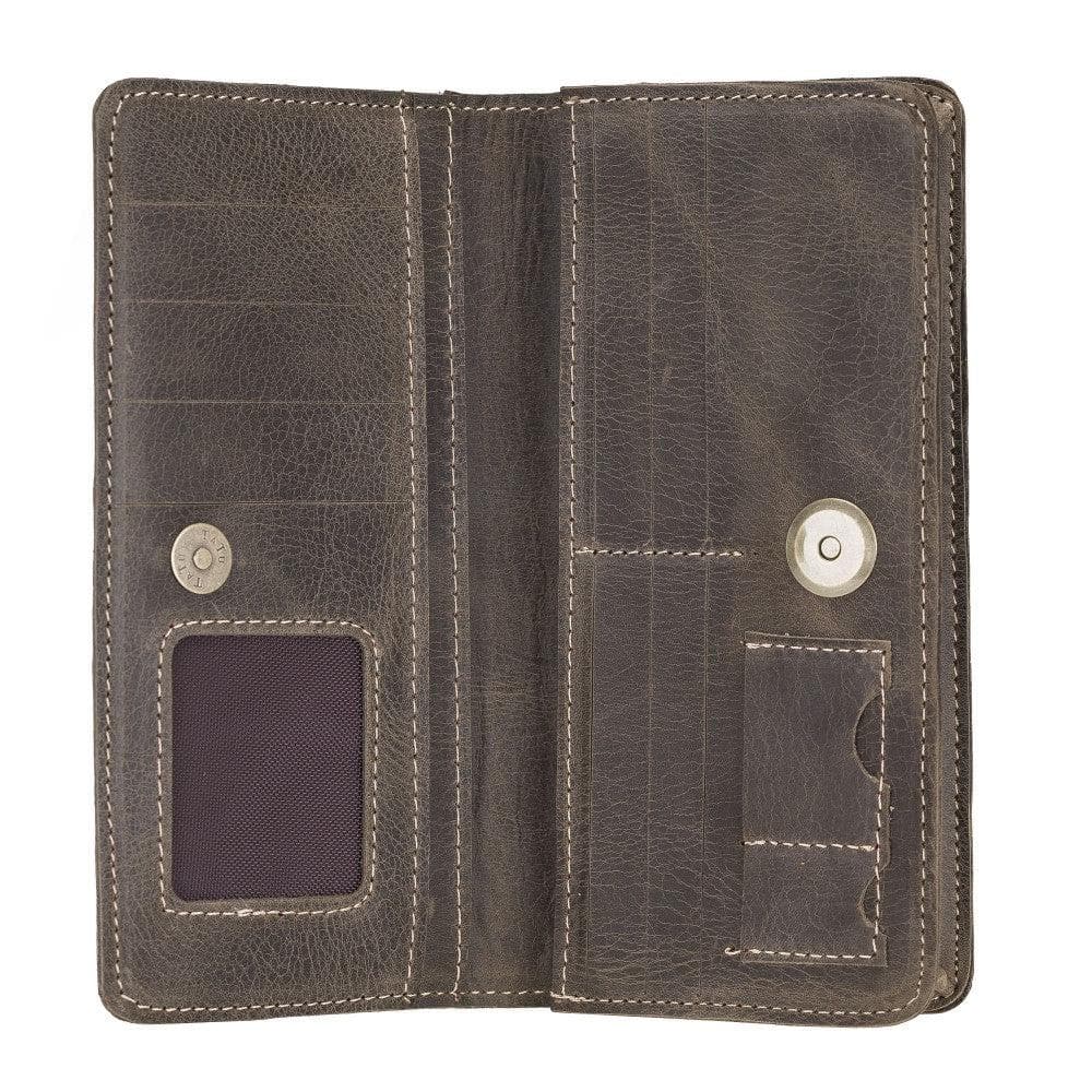 B2B - Leather Woman Wallet Dark Brown Bouletta B2B