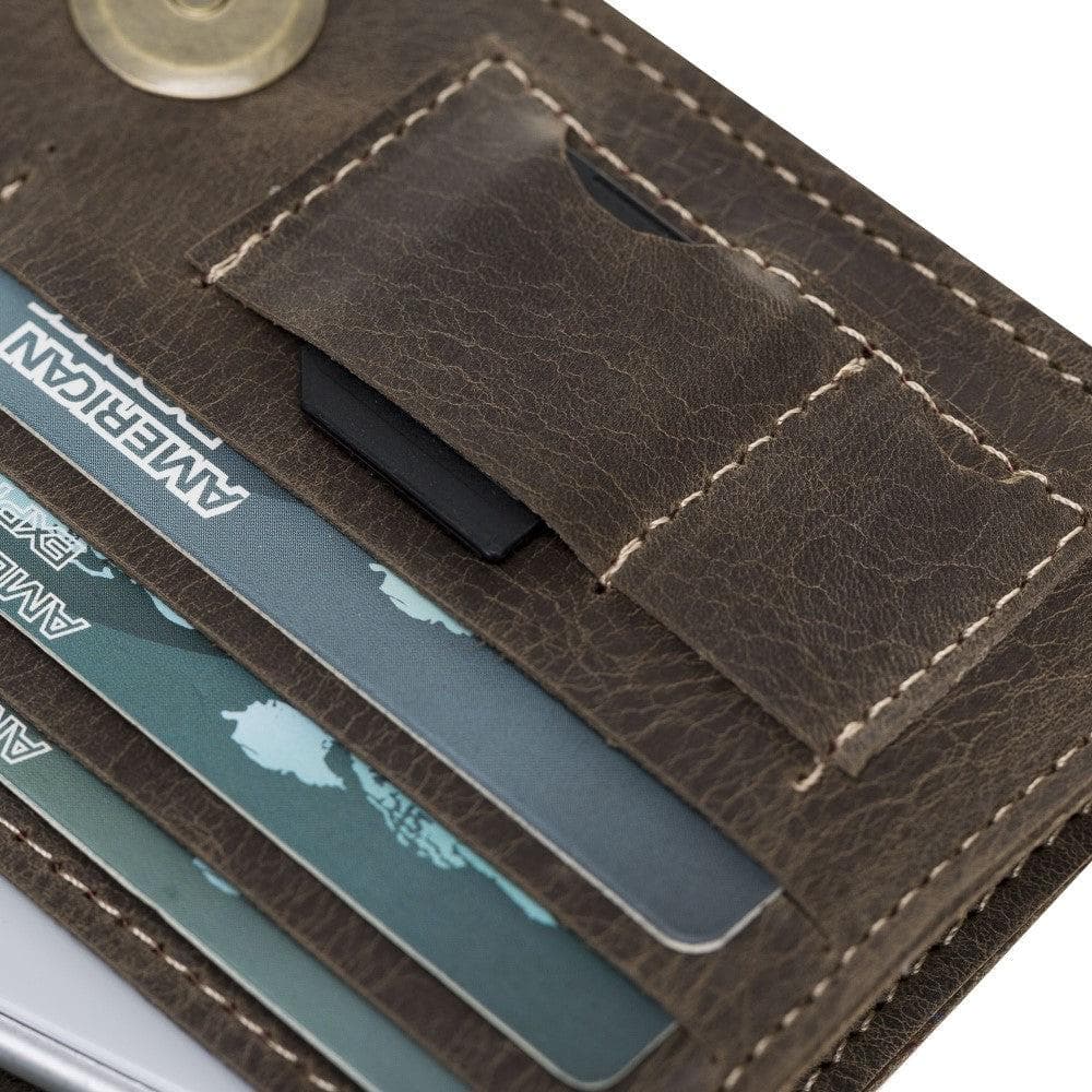 B2B - Leather Woman Wallet Dark Brown Bouletta B2B