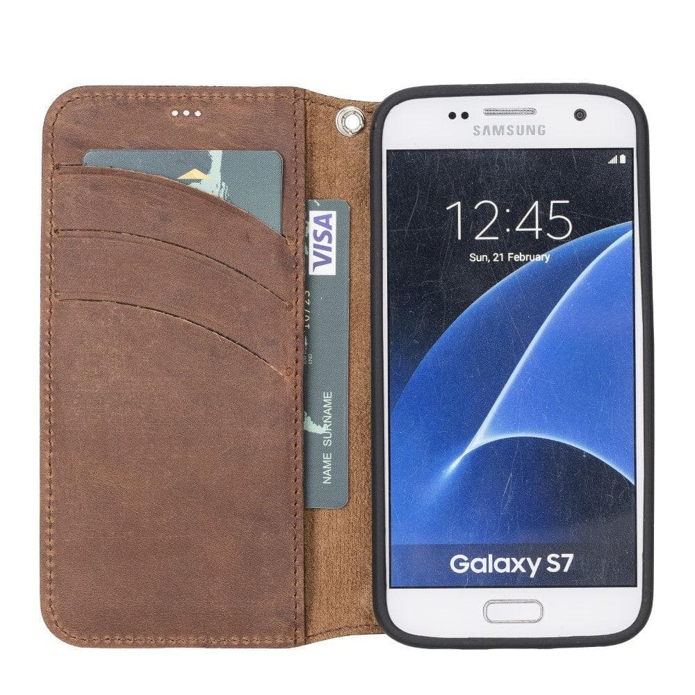 B2B - Samsung Galaxy S7 Detachable Leather Case / WC - Wallet Case G2 / G7 Bileklikli Bouletta B2B