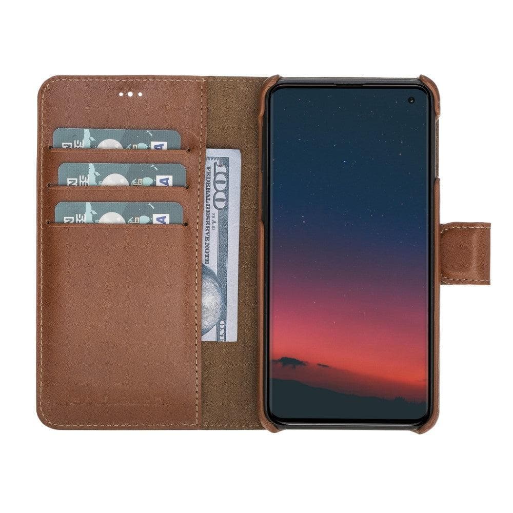 B2B - Samsung S10 Series Ultimate Leather Magic Wallet S10 Plus / Rustic Tan Bouletta
