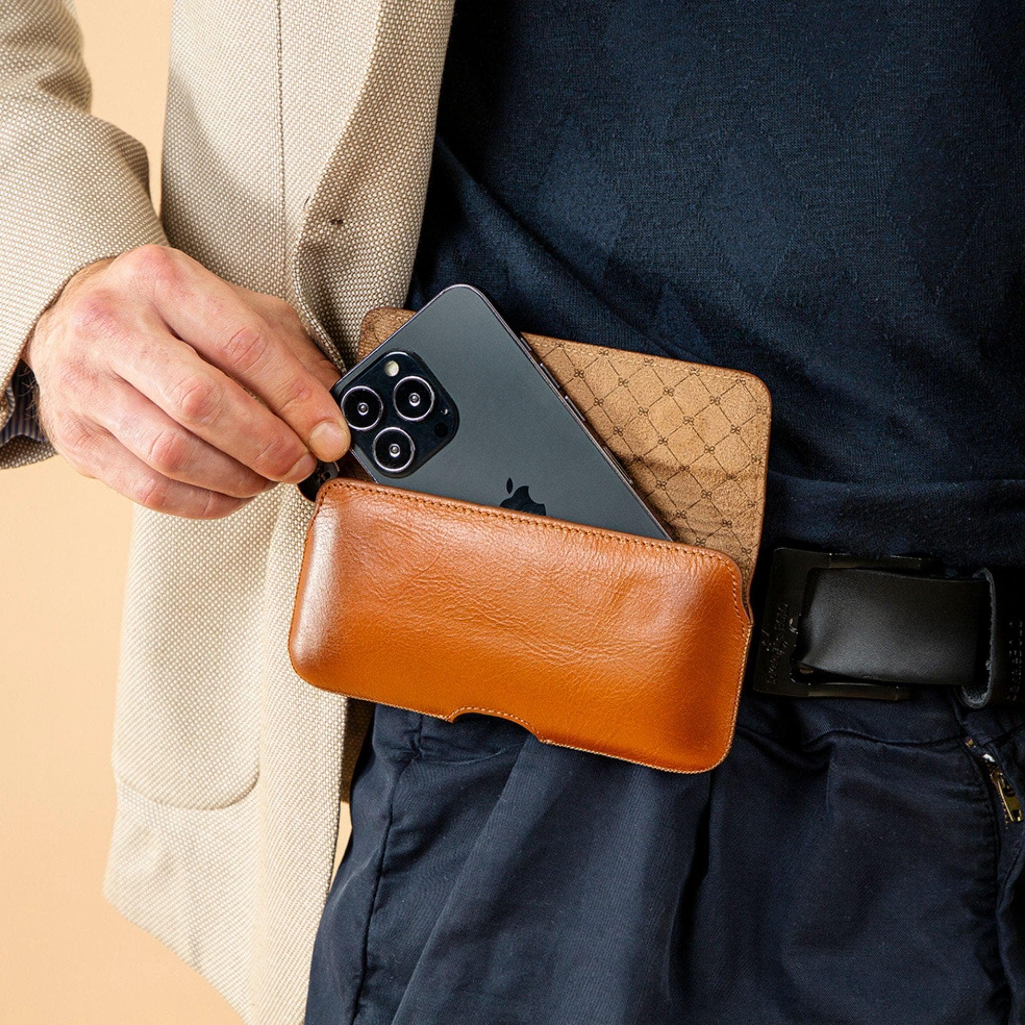 Boulett Aslant, Waist Belt Attachable Leather Case for Men Bouletta