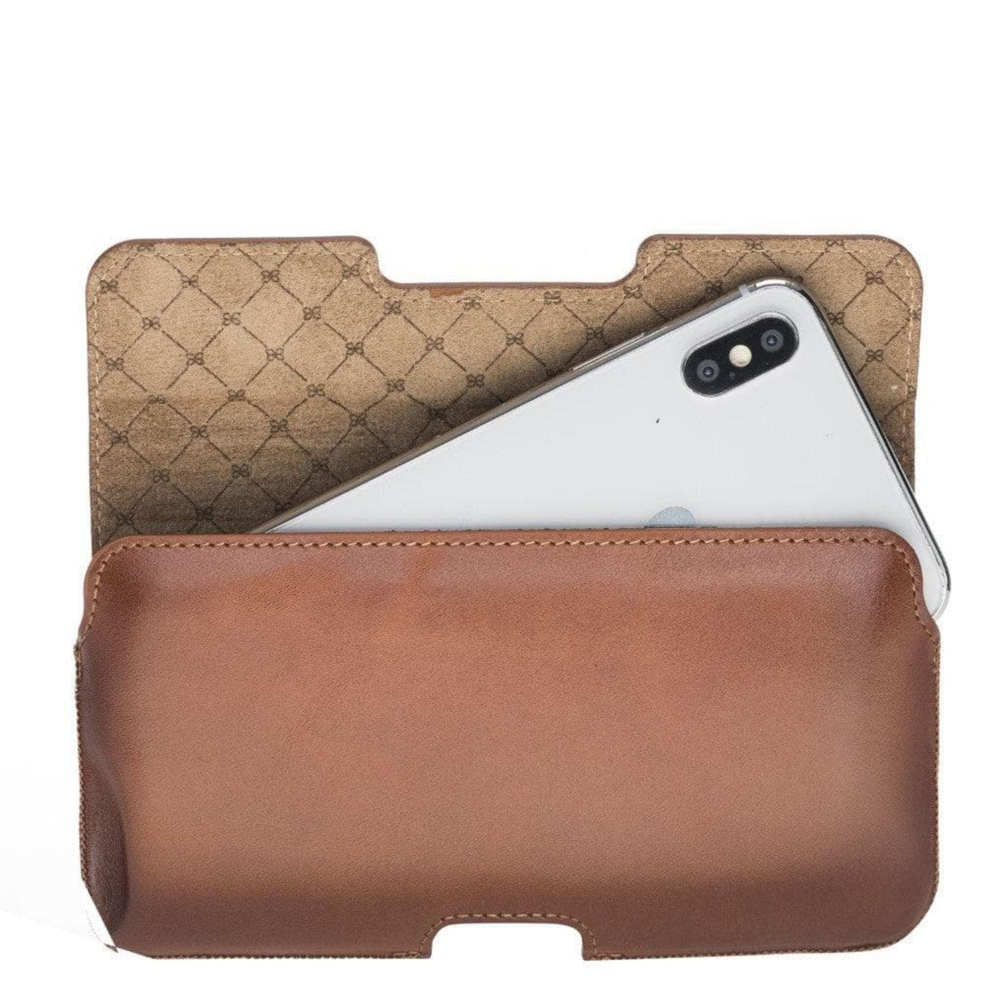 Boulett Aslant, Waist Belt Attachable Leather Case for Men Tan Bouletta