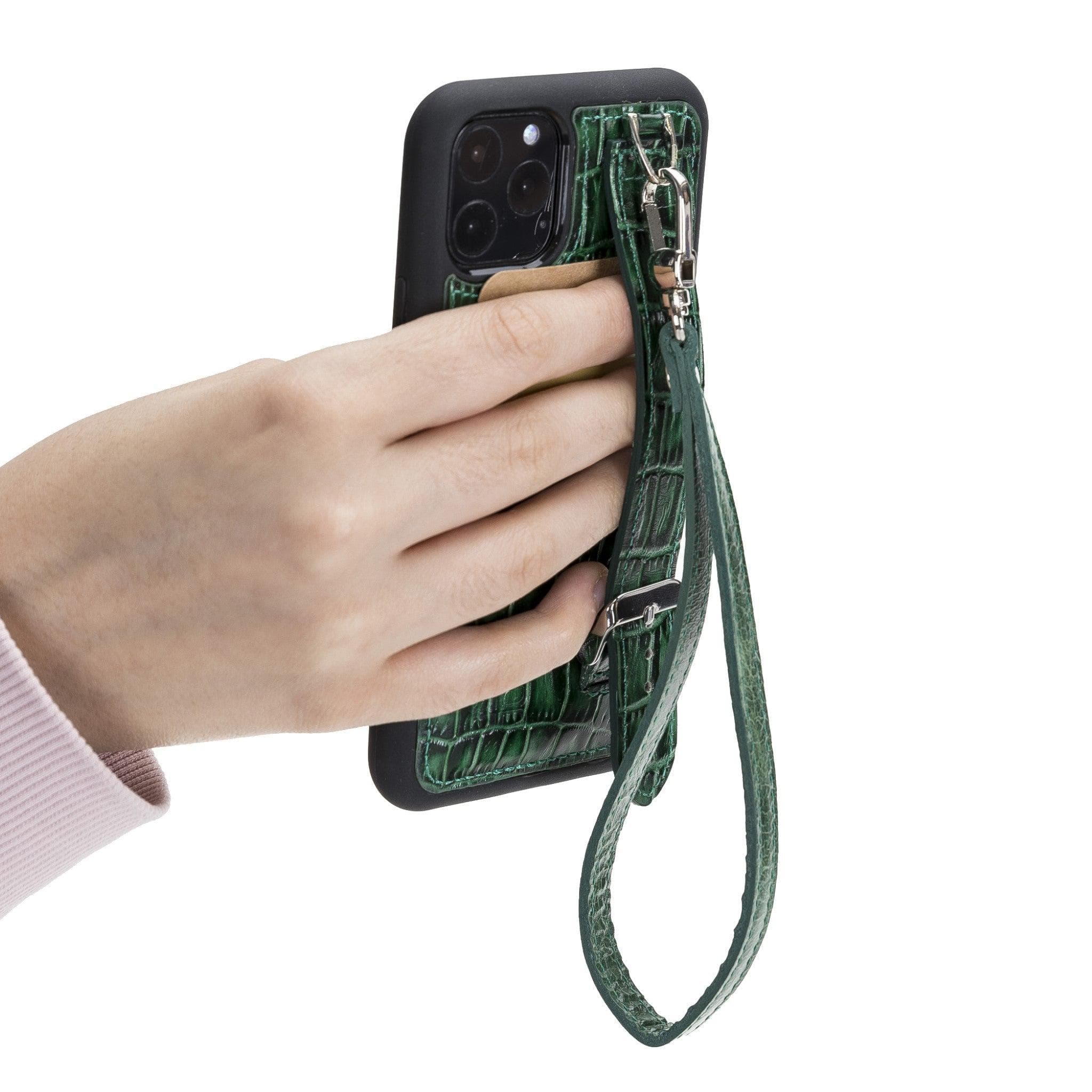 Flexible Leather Back Cover with Hand Strap for iPhone 11 Series Bouletta LTD