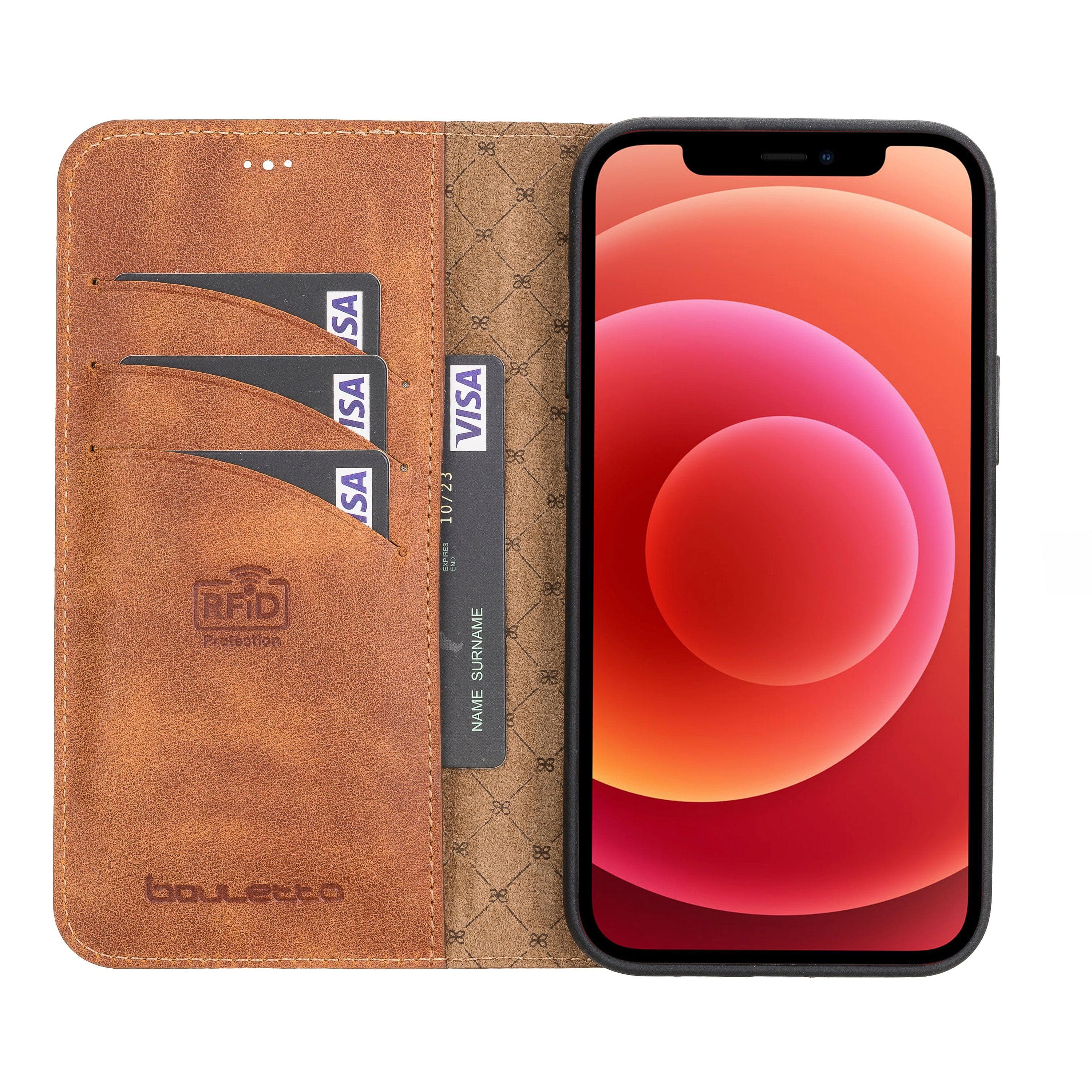 Detachable Leather Wallet Cases for Apple iPhone 12 Series Bouletta LTD