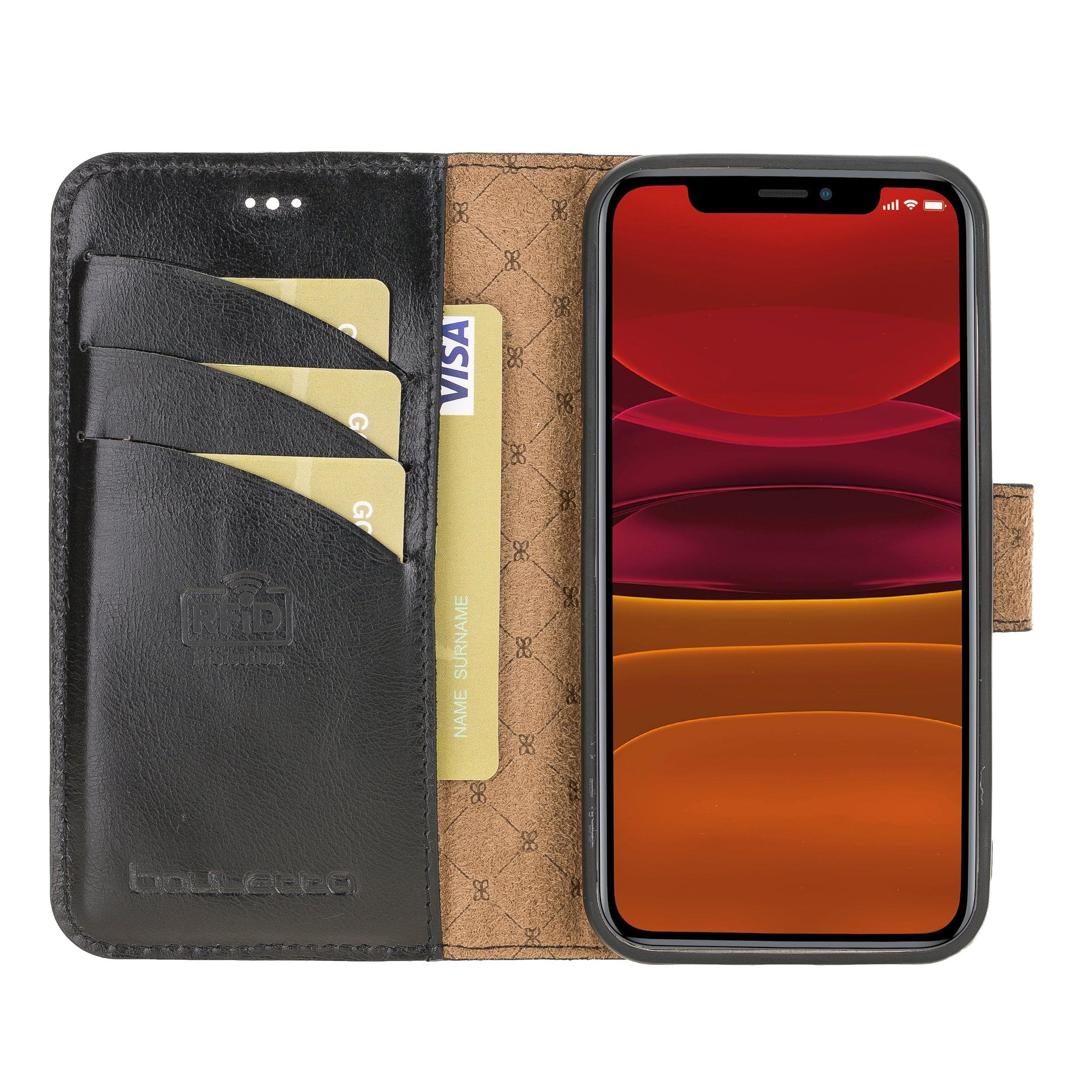 Detachable Leather Wallet Cases for Apple iPhone 12 Series Bouletta LTD