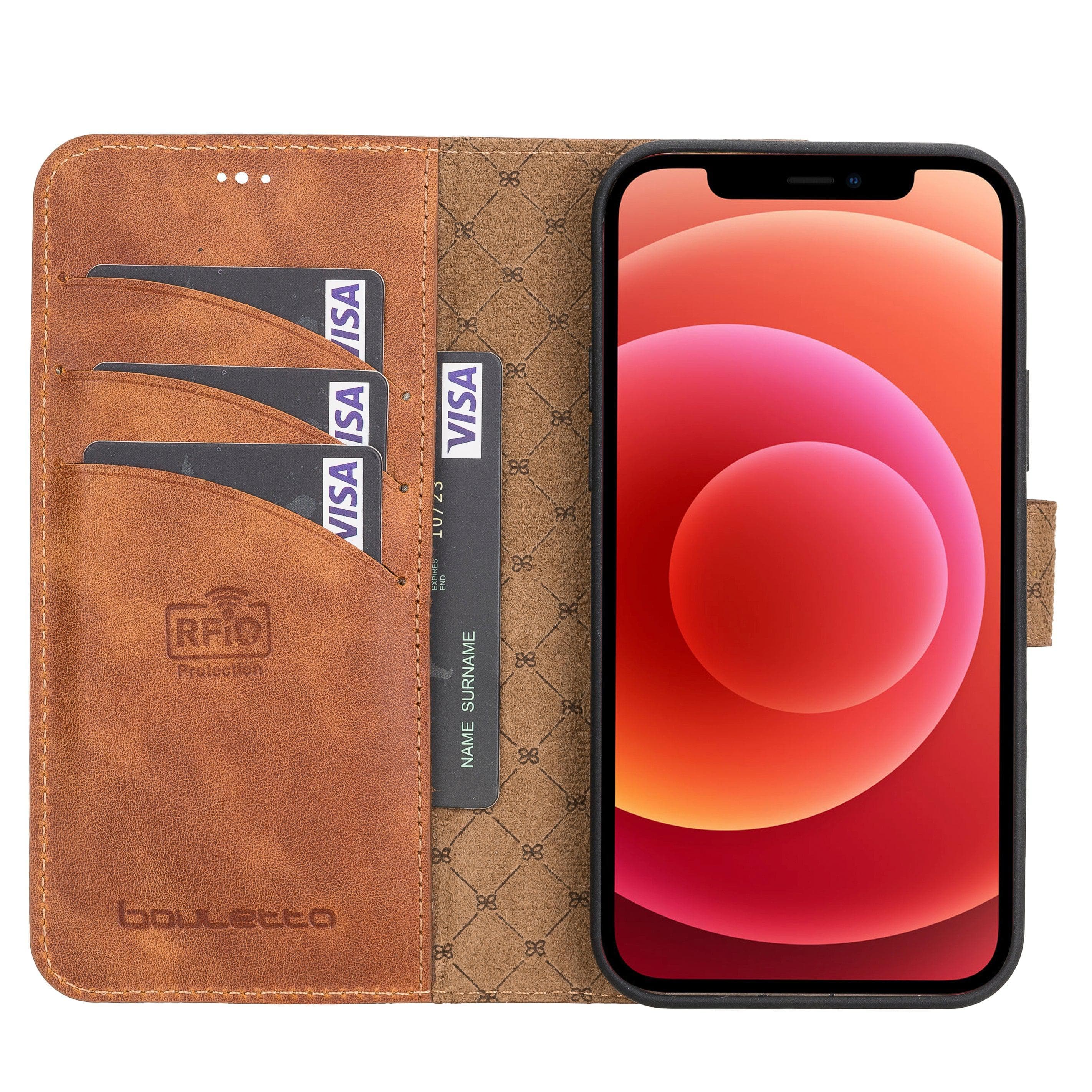 Detachable Leather Wallet Cases for Apple iPhone 12 Series Bouletta LTD