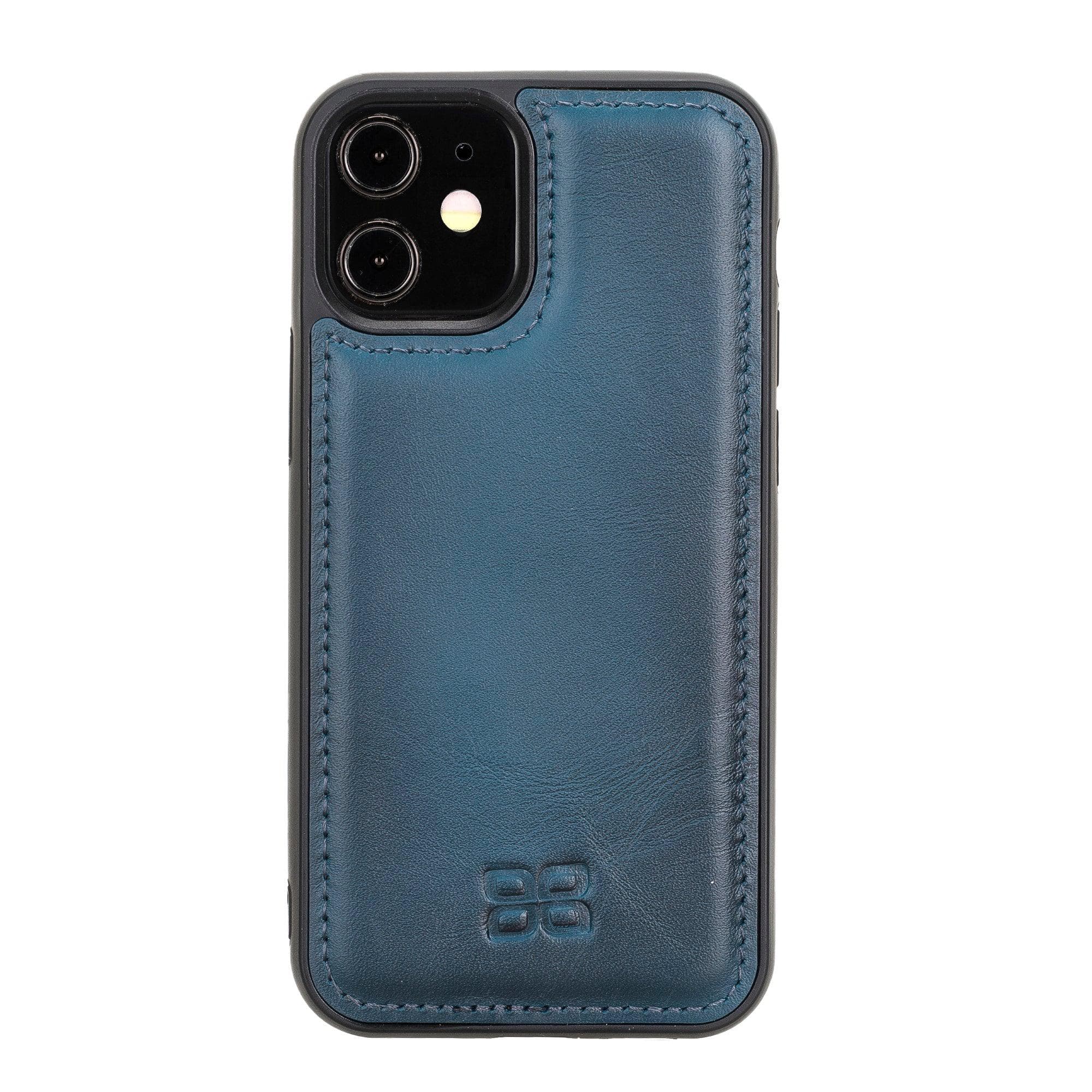 Flexible Leather Back Cover for Apple iPhone 12 Series iPhone 12 Mini / Blue Bouletta LTD