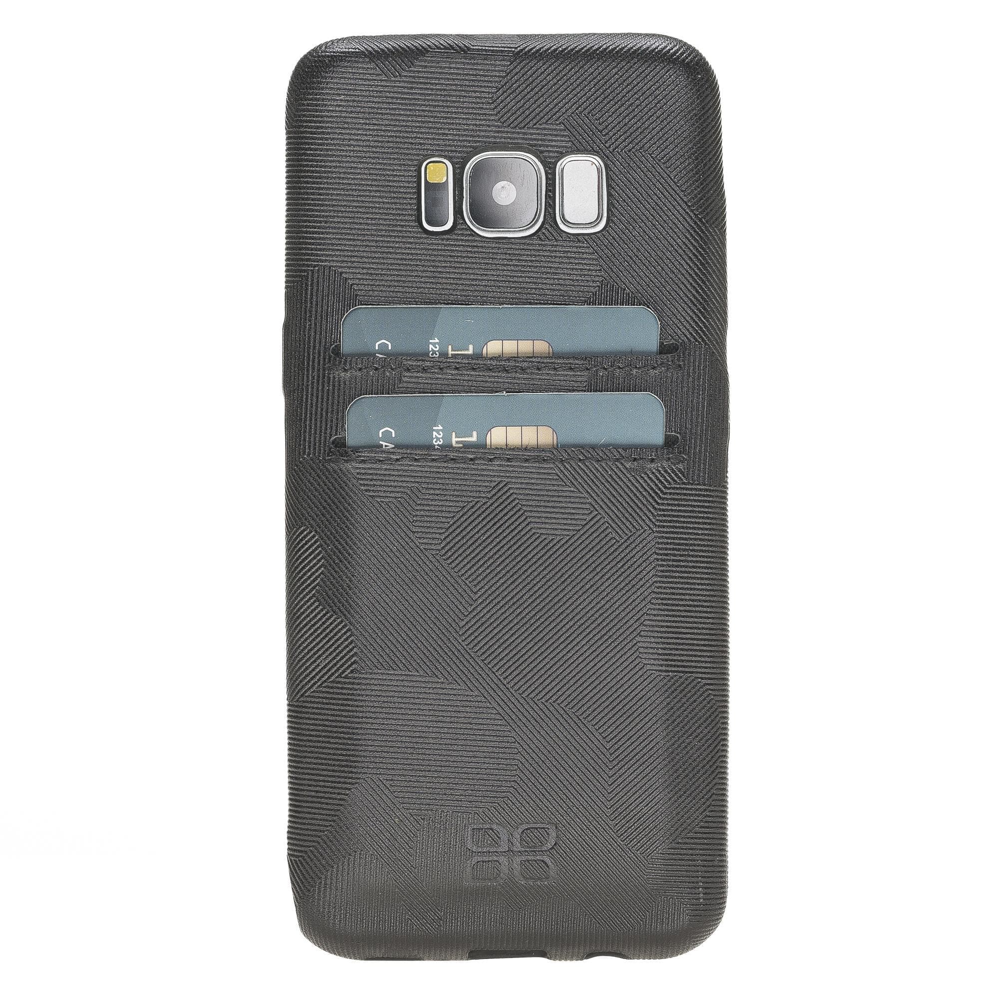 Samsung S8 Leather Ultra Cover Card Holder Camouflage Black Bouletta LTD