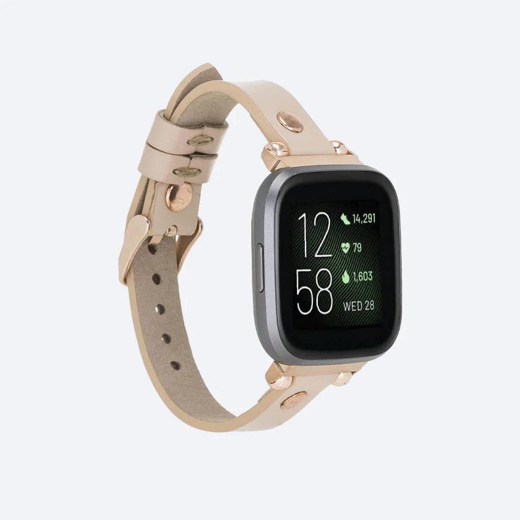 Slim FitBit Leather Strap Cream Bouletta