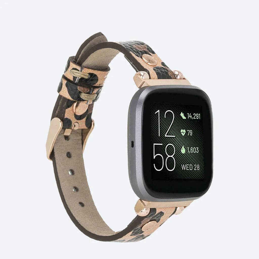Slim FitBit Leather Strap Leopar Bouletta