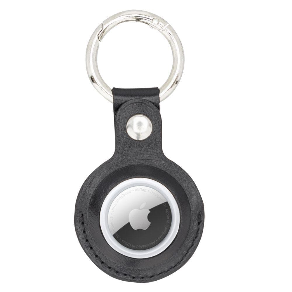 Arta Genuine Leather Keychain for Apple Airtag Rustic Black Bouletta LTD