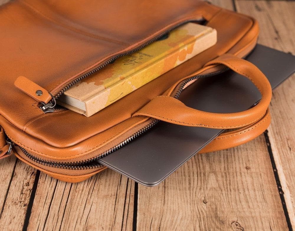 B2B- Apollo Geniun Leather Laptop Bag For 13" Bouletta B2B