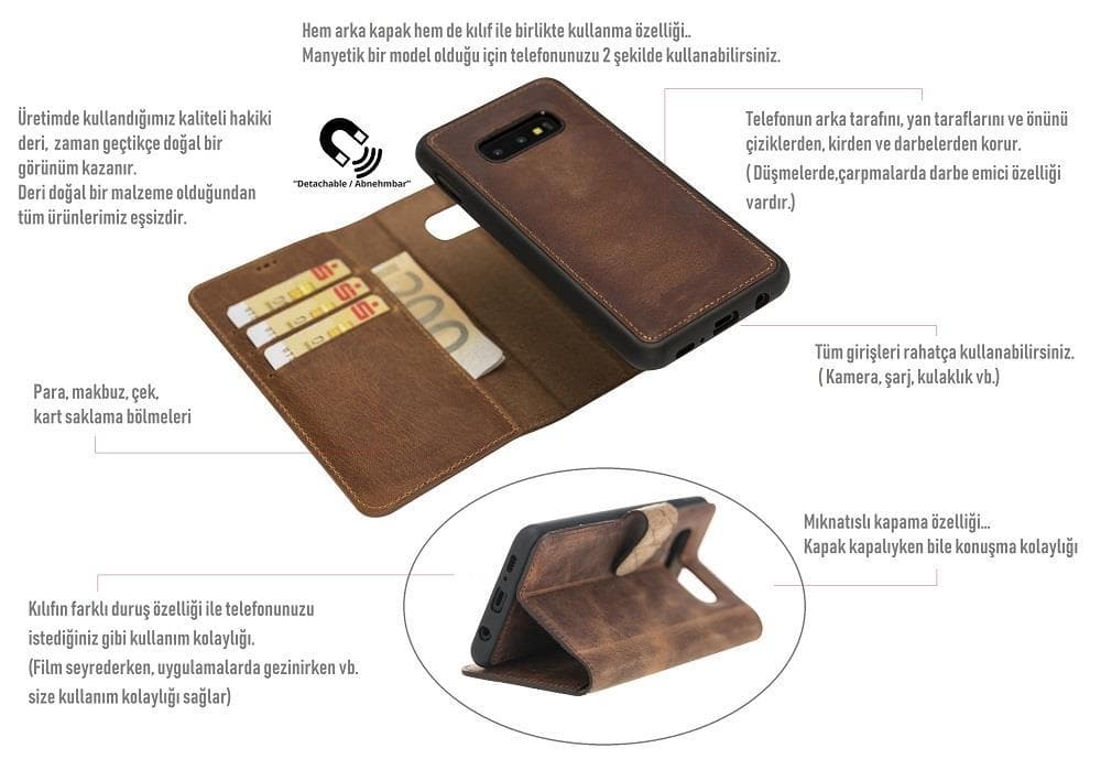 B2B - Apple iPhone 7/8/SE2 Detachable Leather Case / MW Bouletta B2B