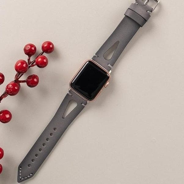 B2B - Leather Apple Watch Bands - BA2 Style Drop Cut Bouletta B2B