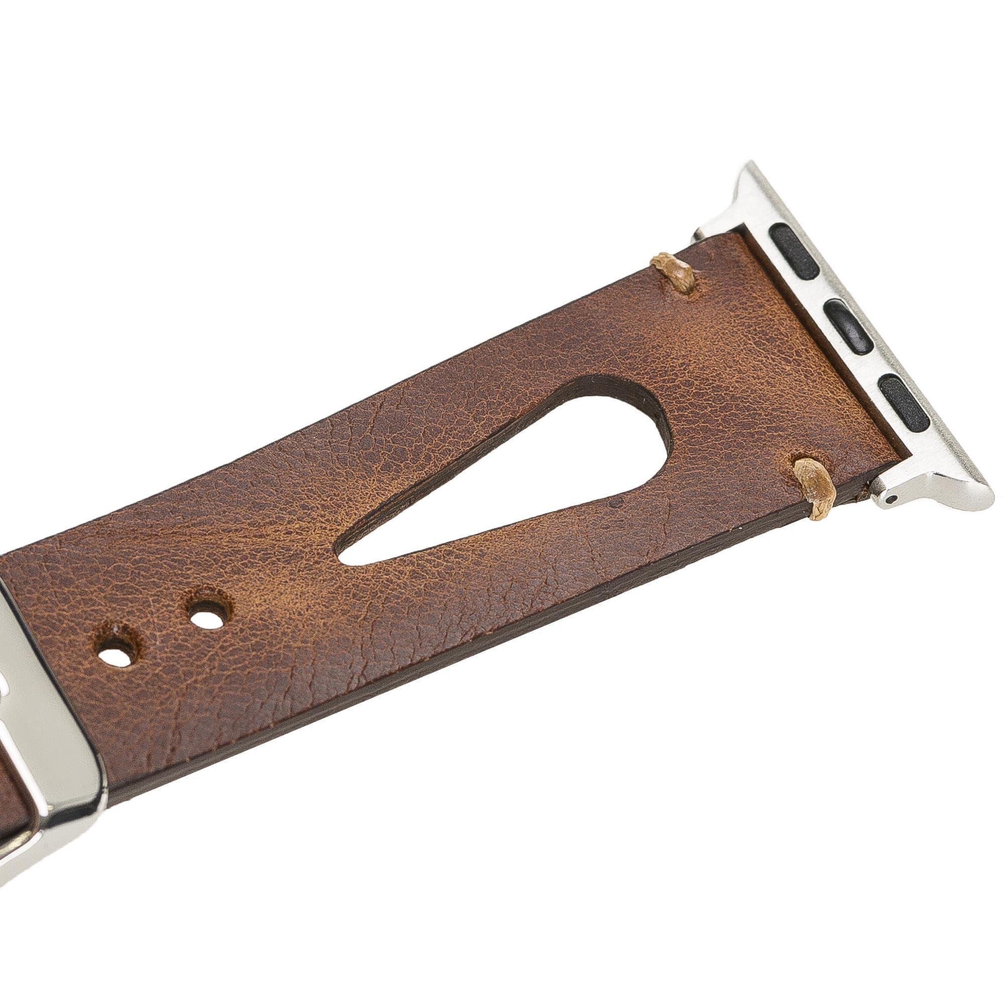 B2B - Leather Apple Watch Bands - BA2 Style Drop Cut Bouletta B2B