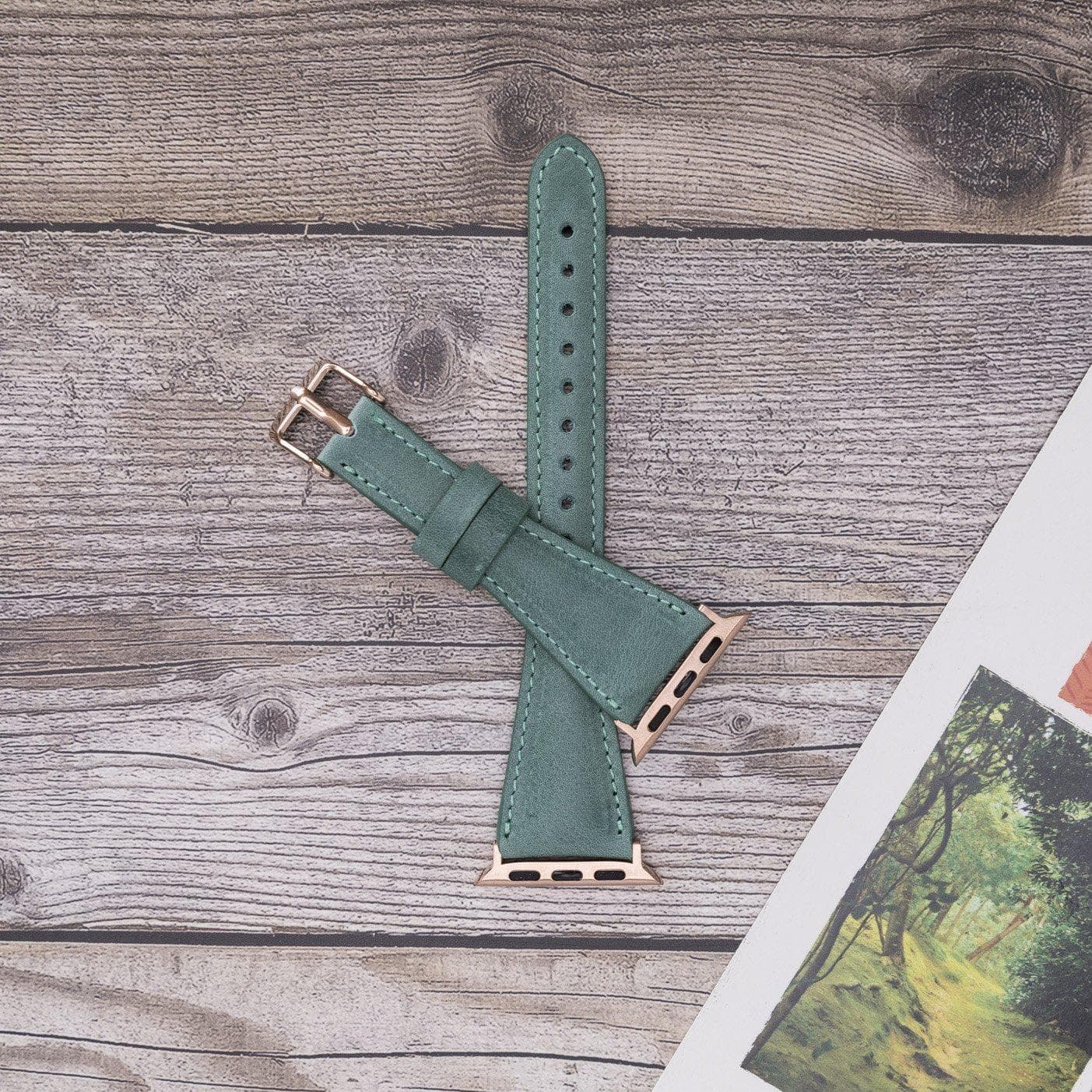 B2B - Leather Apple Watch Bands - Clasic Slim Style Bouletta B2B