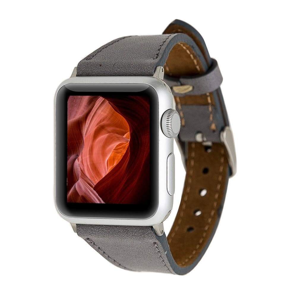 B2B - Leather Apple Watch Bands - Clasic Slim Style RST9 Bouletta B2B