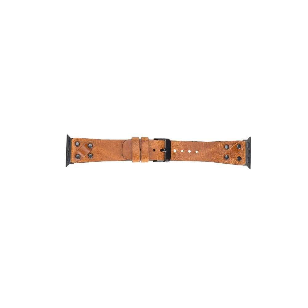 B2B - Leather Apple Watch Bands / Cross Style with Black Trok Bouletta B2B