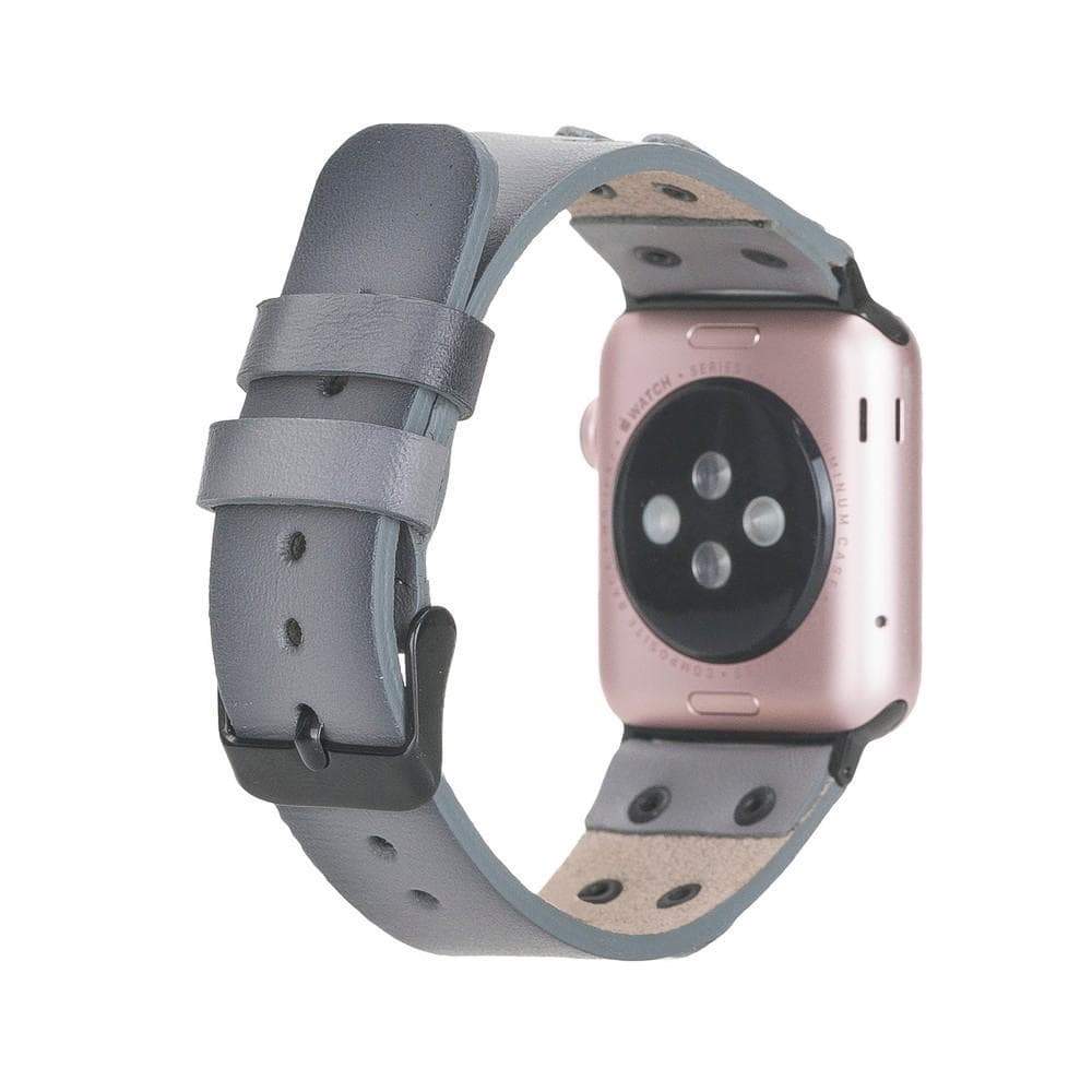 B2B - Leather Apple Watch Bands / Cross Style with Black Trok Bouletta B2B