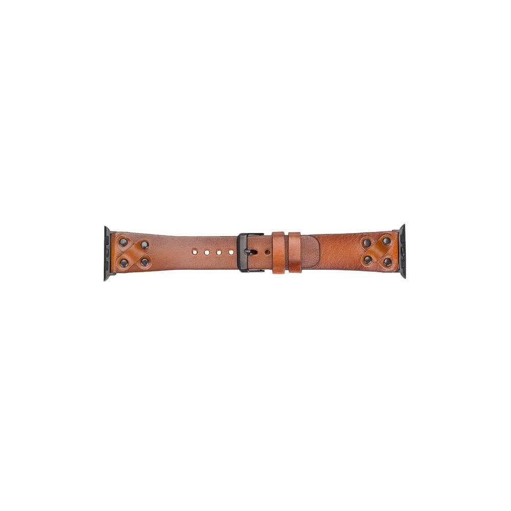 B2B - Leather Apple Watch Bands / Cross Style with Black Trok Bouletta B2B
