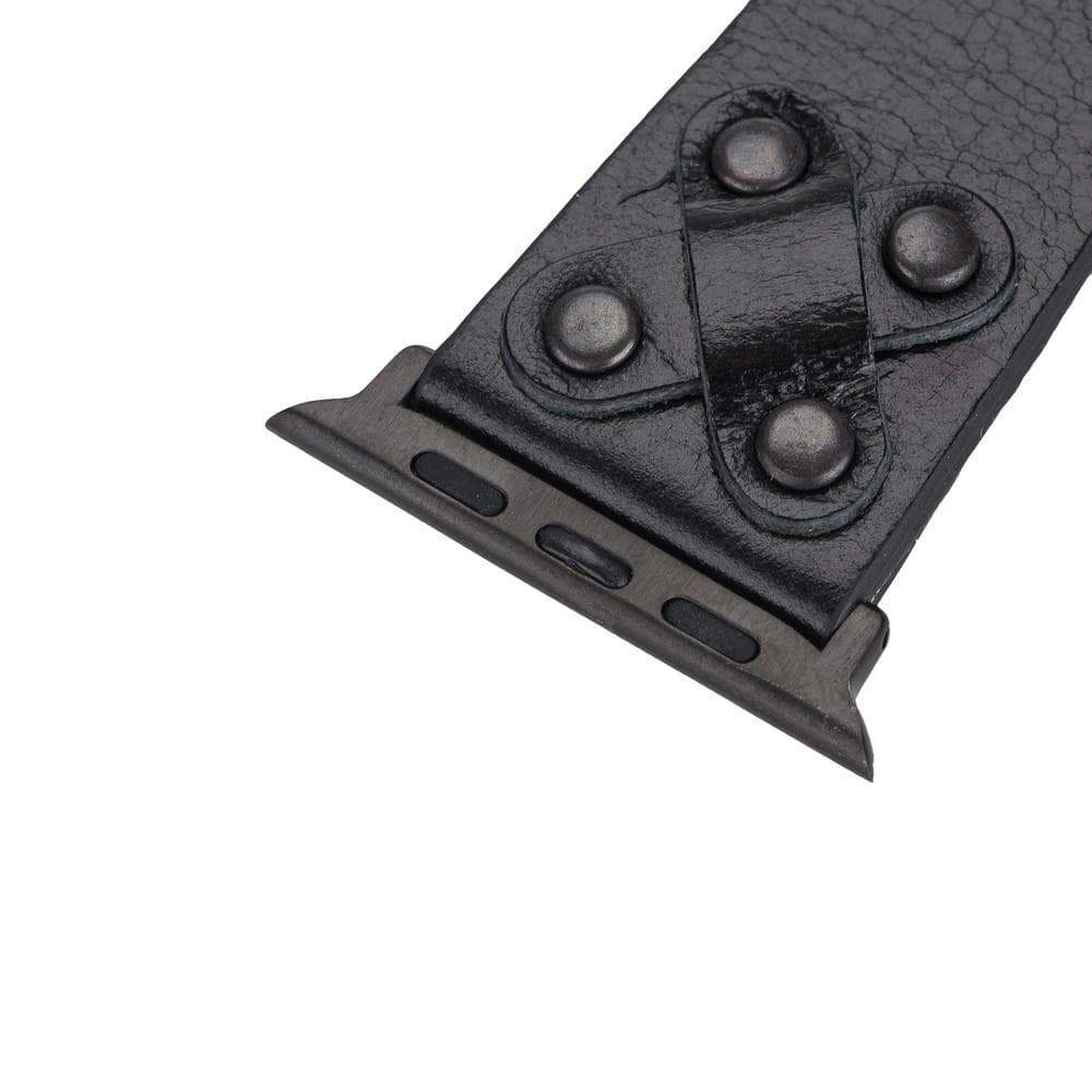 B2B - Leather Apple Watch Bands / Cross Style with Black Trok Bouletta B2B