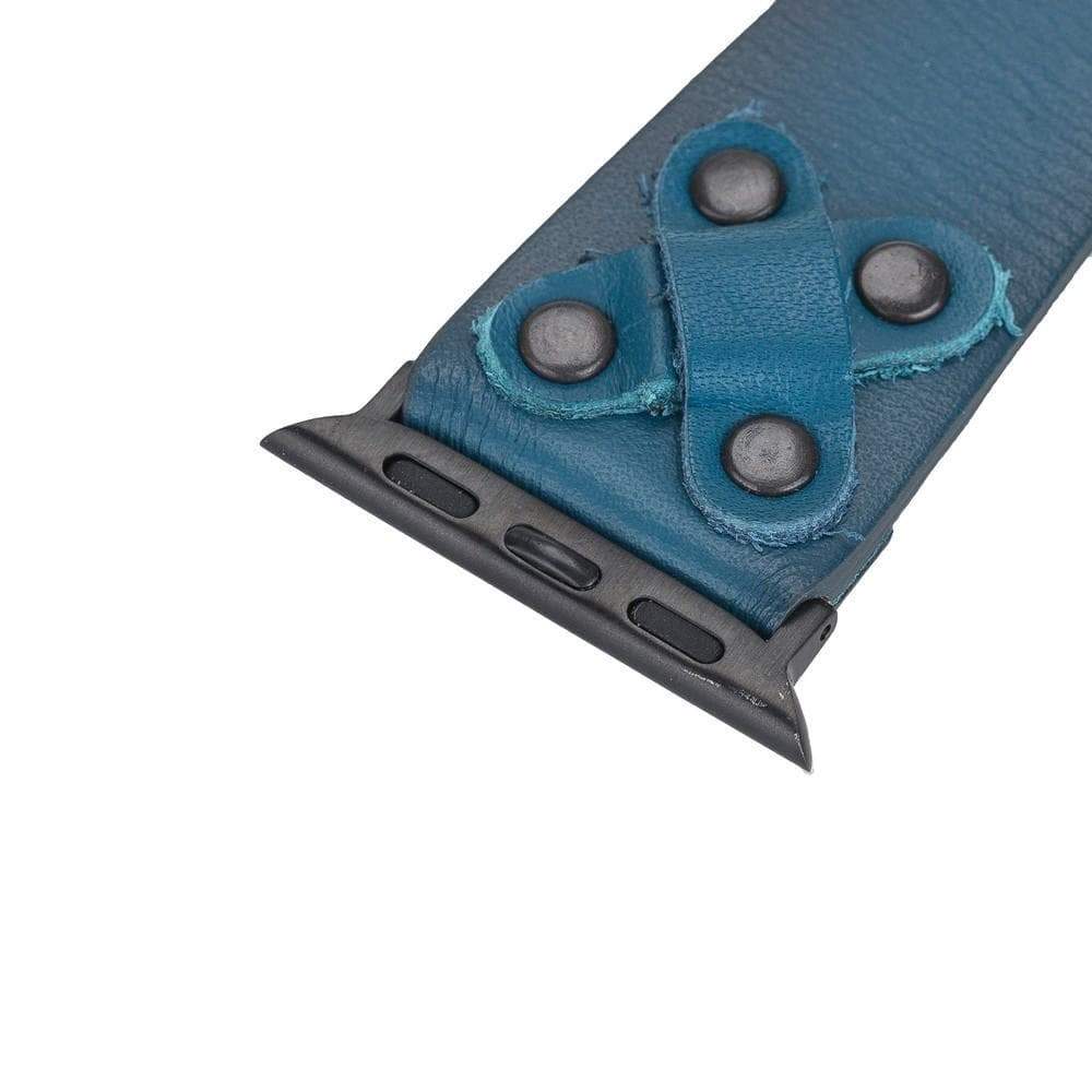 B2B - Leather Apple Watch Bands / Cross Style with Black Trok Bouletta B2B
